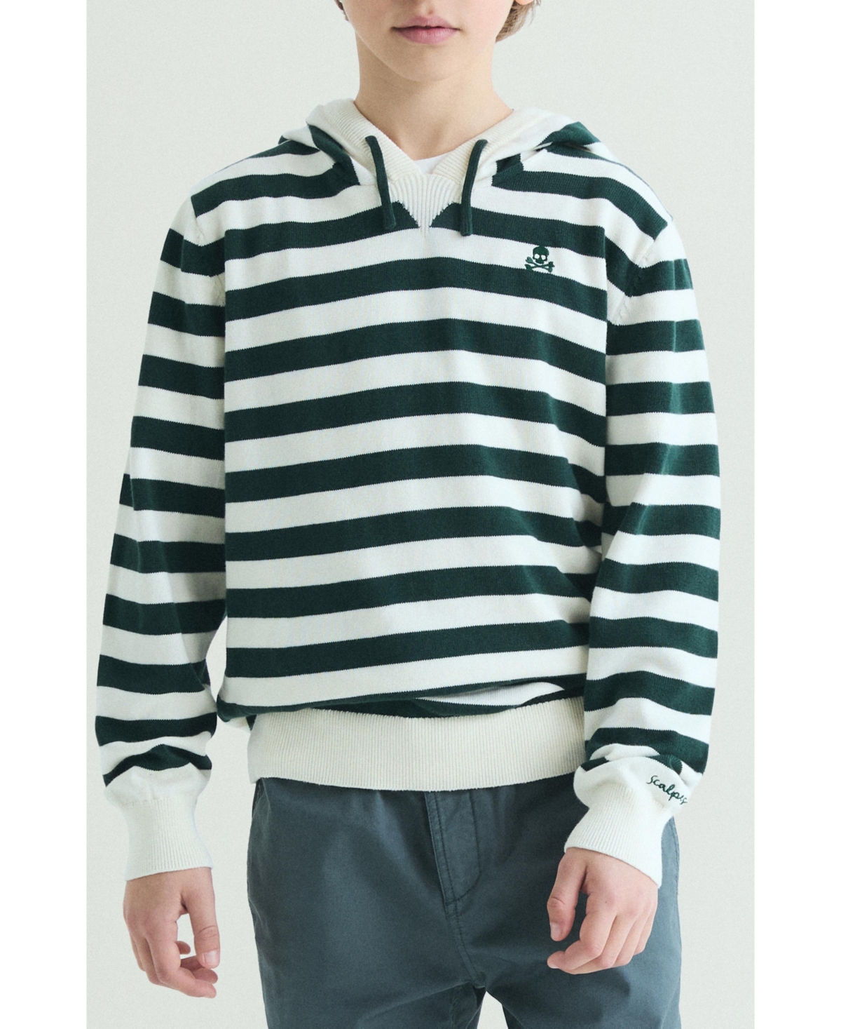Scalpers Kid's 4T-16 Striped Hoodie