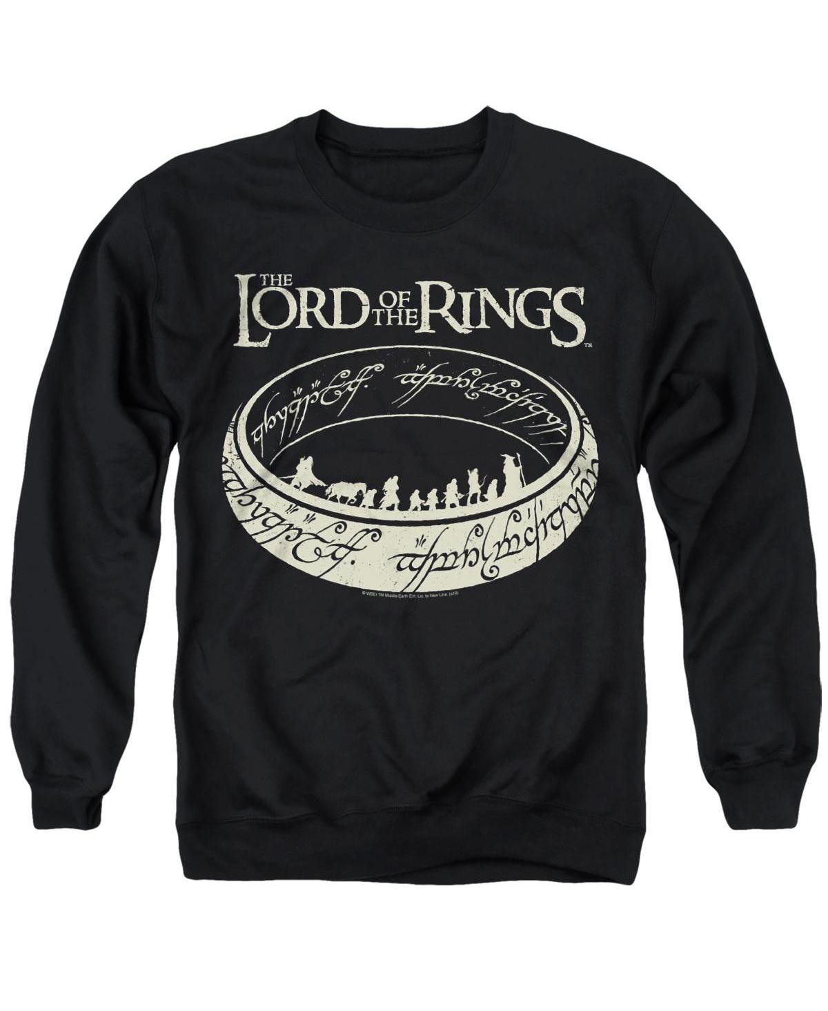 LOR1056-AS-6 Lord of The Rings The Journey Adult Crewneck Sweatshirt, Black - 3X