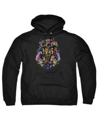 Men's Hogwarts Floral Foliage Crest Graphic Pull-Over Hoodie