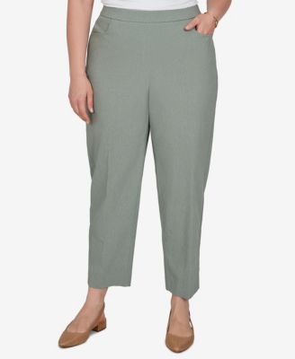 Women's Plus Size Pull-On Mid-Rise Cropped & Ankle Pants