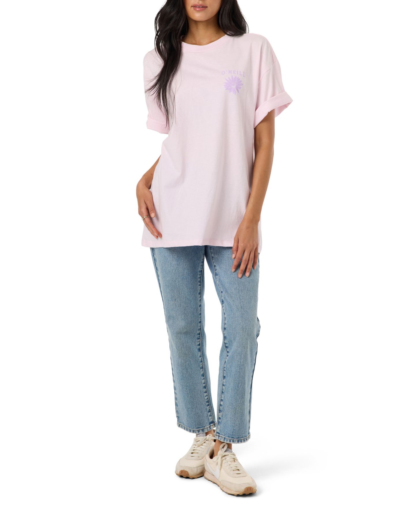 Женская футболка O'Neill Heritage Daisy Oversized Graphic Cotton, цвет: Розовый — фото 2