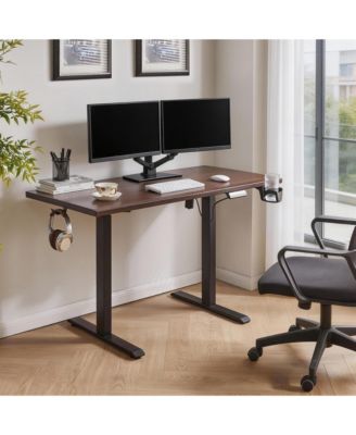 Electric Standing Desk, Adjustable Height Sit Stand Desk, Ergonomic Home Office Desk with 2-Tier Legs