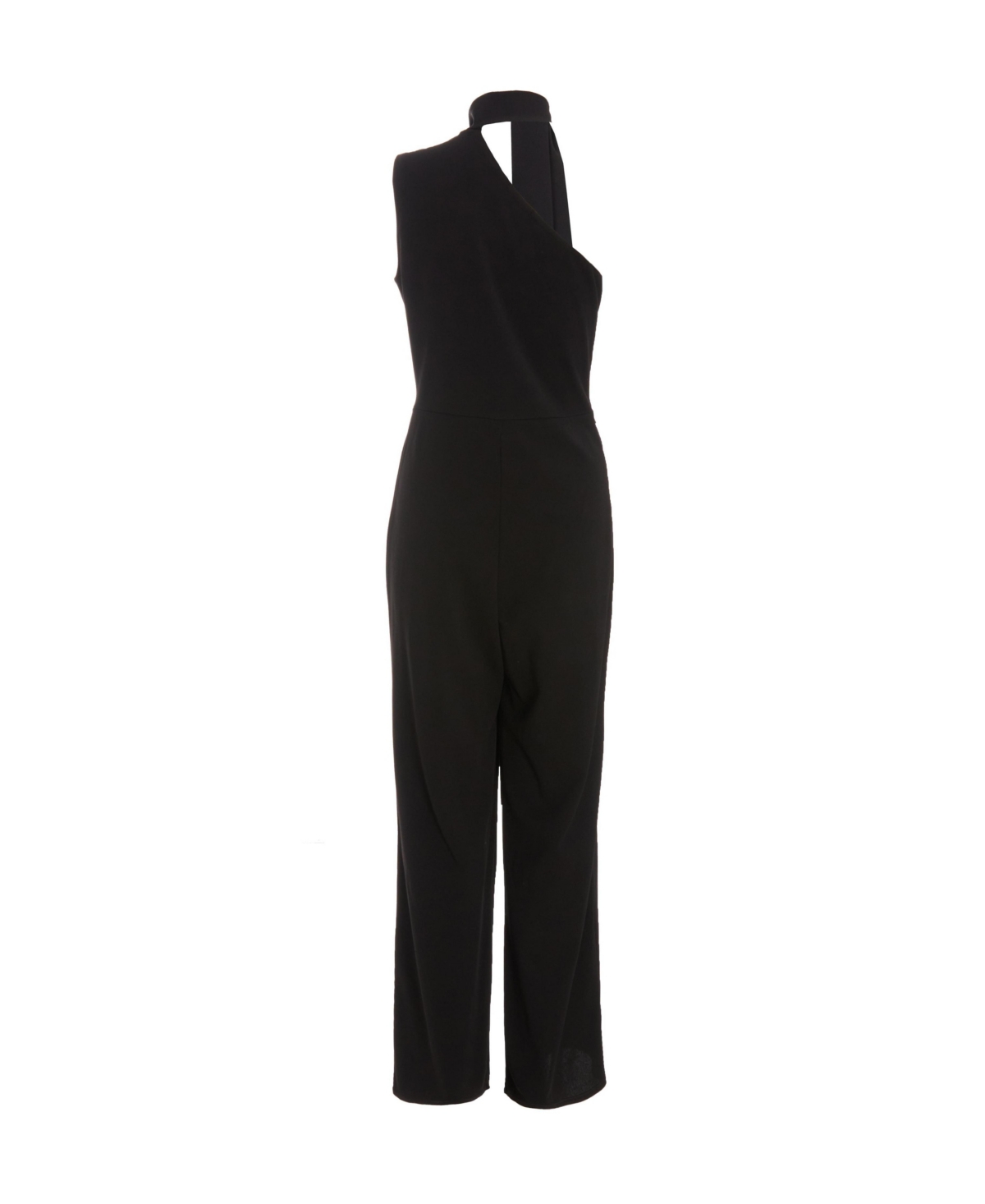 Quiz Women's Scuba Crepe Tie Neck Palazzo Jumpsuit