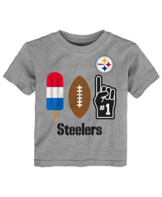 Toddler Heather Gray Pittsburgh Steelers Americana Pop T-Shirt