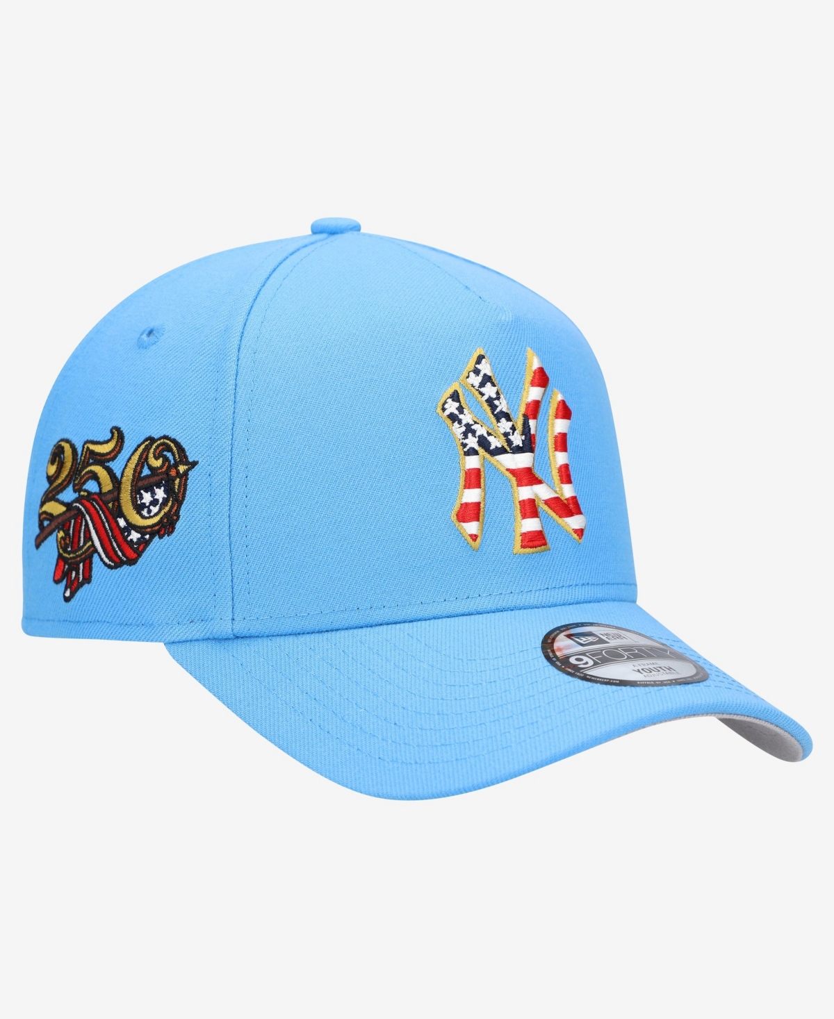 New Era Big Boys and Girls Light Blue New York Yankees Celebrate America's 250th 9FORTY A-Frame Adjustable Hat