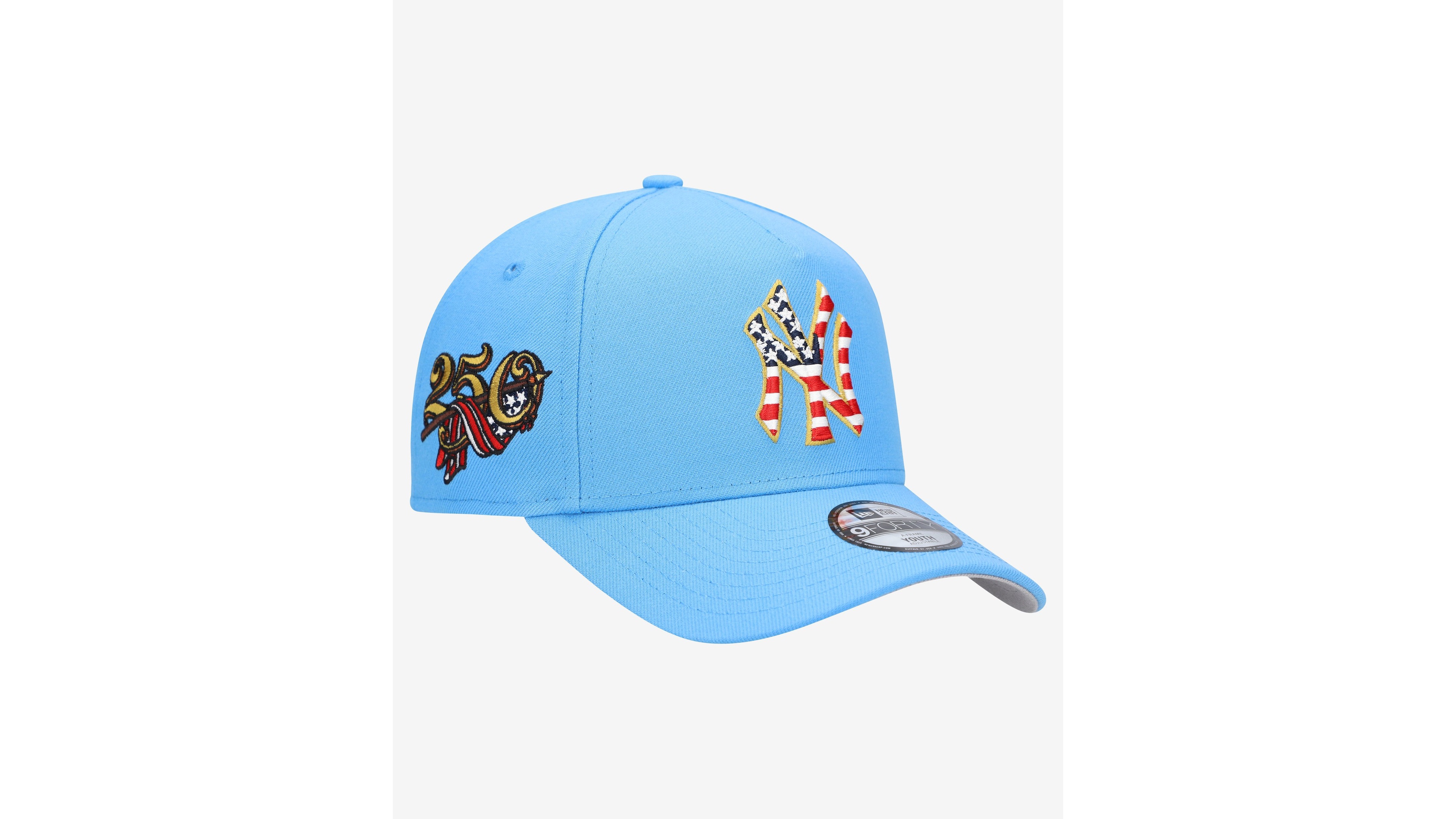 New Era Big Boys and Girls Light Blue New York Yankees Celebrate America's 250th 9FORTY A-Frame Adjustable Hat