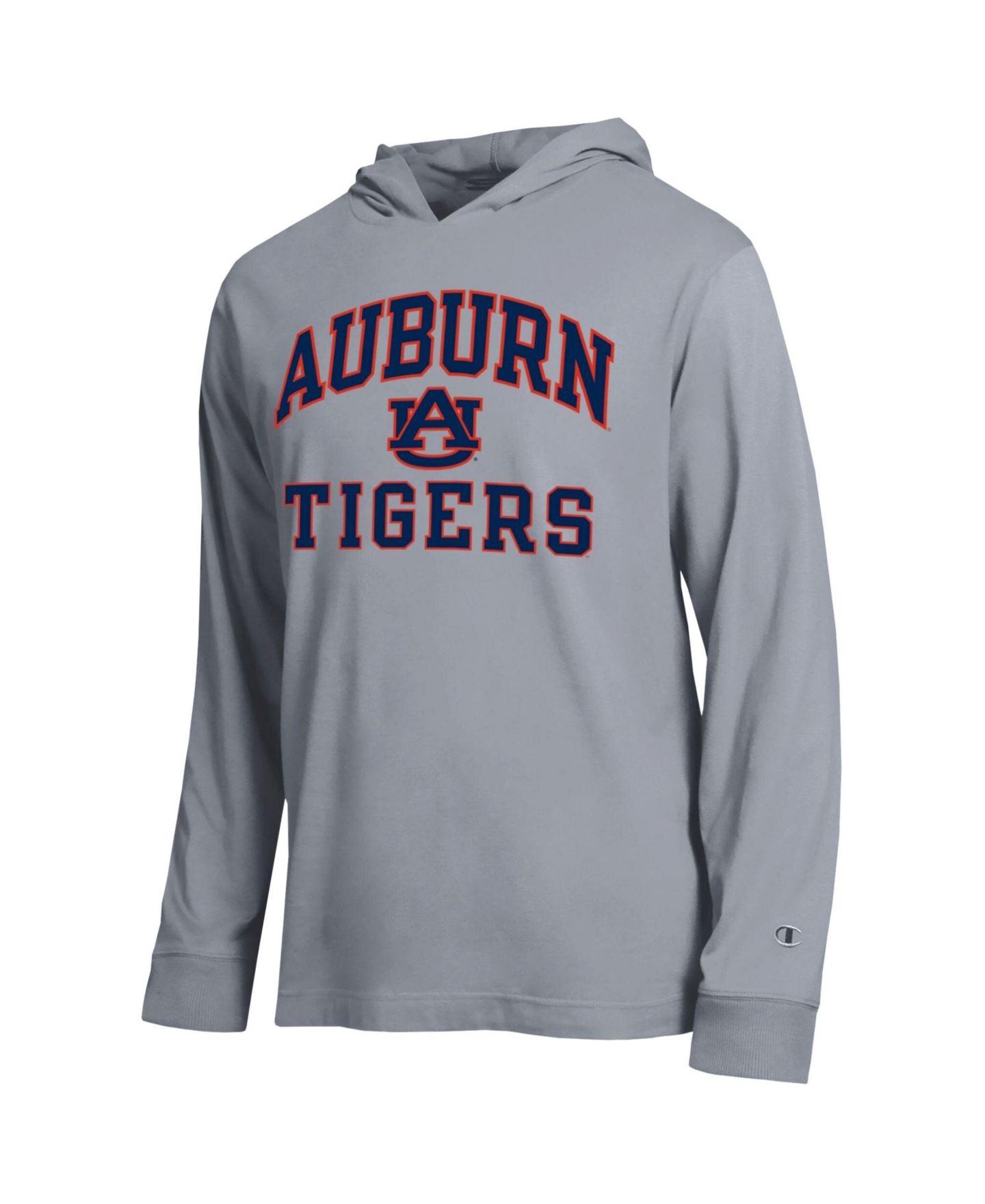 Мужская футболка Champion Heather Gray Auburn Tigers High Motor All-Star Long Sleeve Hooded — фото 3