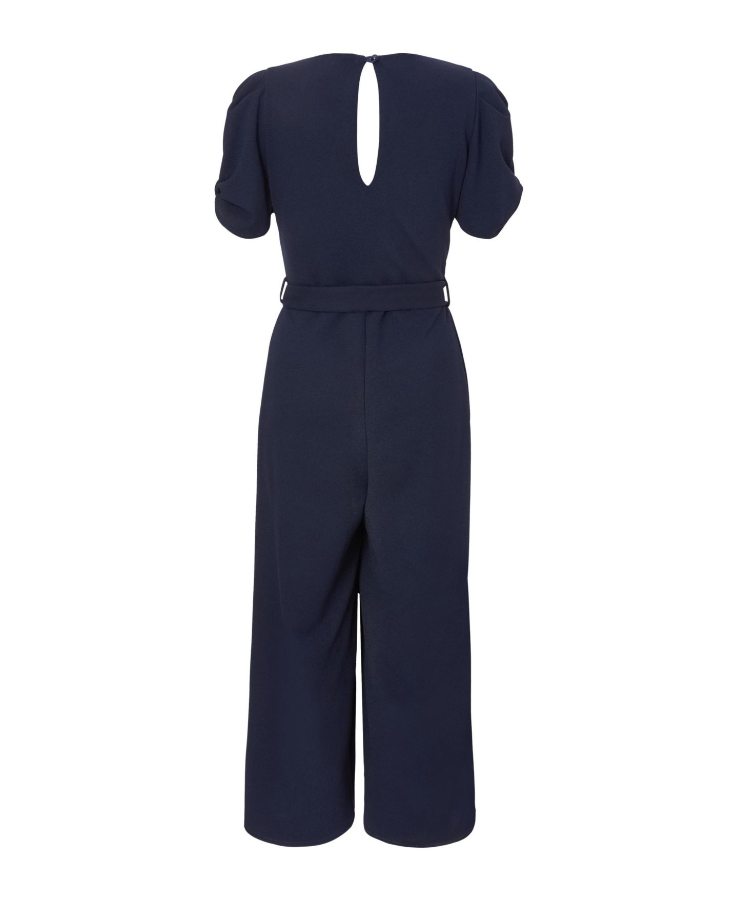 Женский комбинезон QUIZ Scuba Crepe Bow Wrap Cap Sleeve Jumpsuit - Navy, цвет: Тёмно-синий, вариант 1 — фото 5