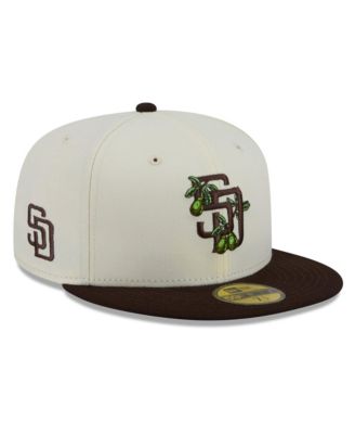 Men's White/Brown San Diego Padres Blossom 59FIFTY Fitted Hat