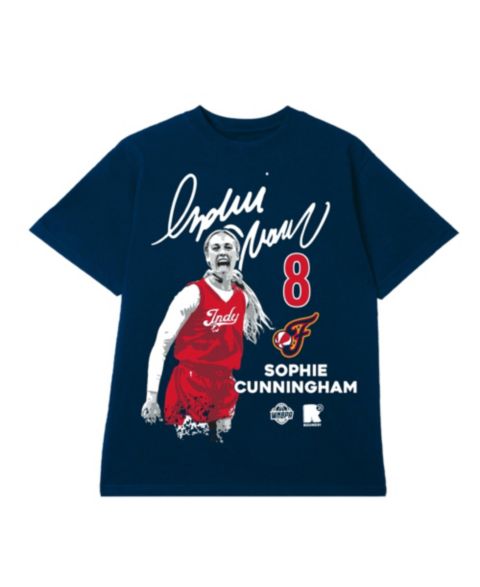 Футболка Round21 Sophie Cunningham Navy Indiana Fever Player Graphic