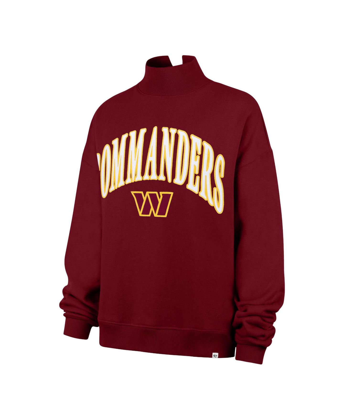 Женский свитшот '47 Brand Washington Commanders Vantage Oversized Mock-Neck Cropped Sweatshirt — фото 3
