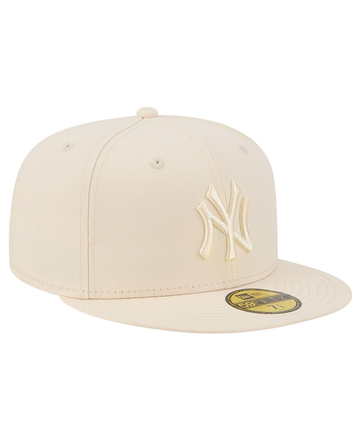 New Era Men's Cream York Yankees Color Pack 59FIFTY Fitted Hat