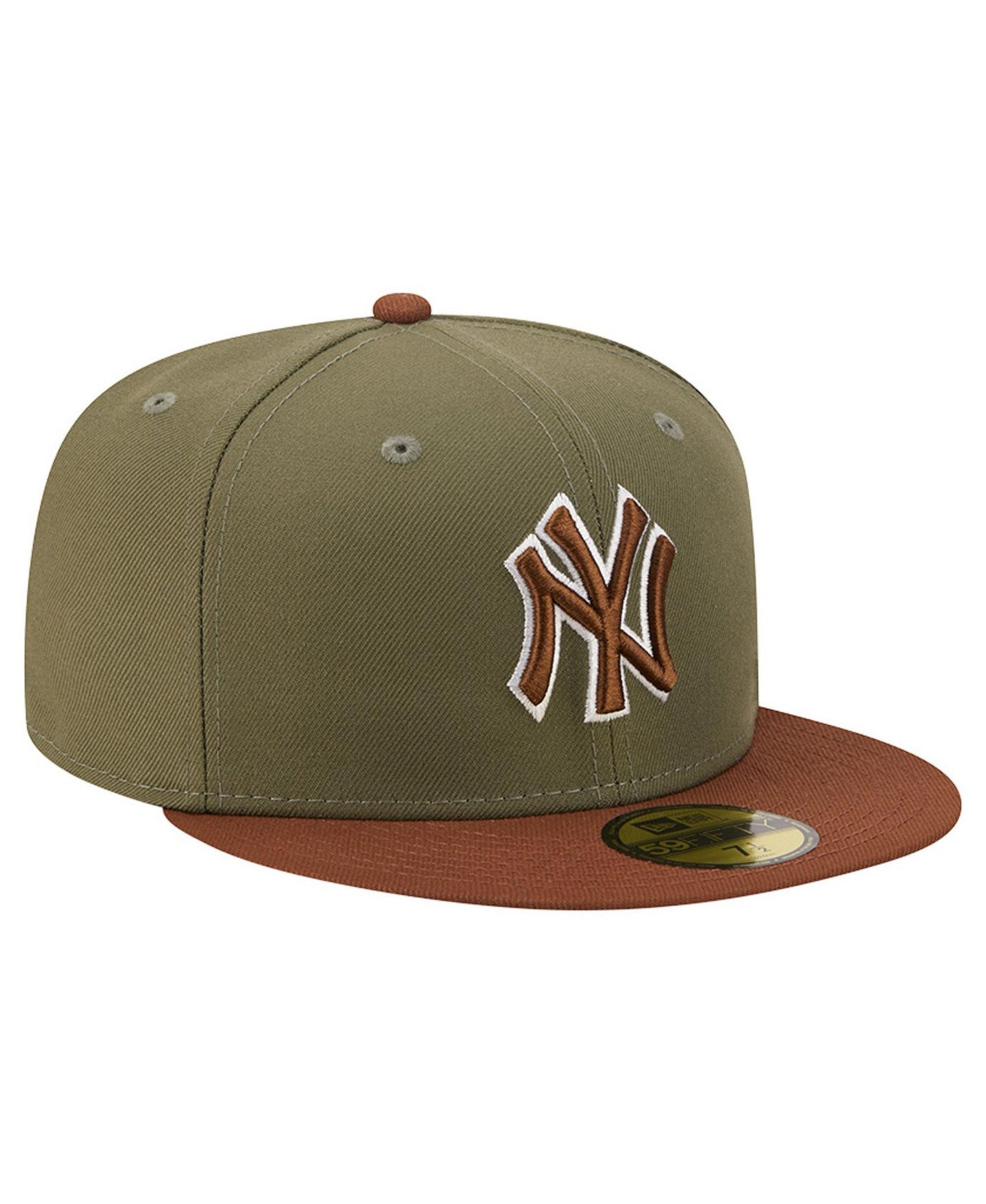 Мужские головные уборы New Era Olive/Brown New York Yankees Color Pack 59FIFTY Fitted Hat — фото 3