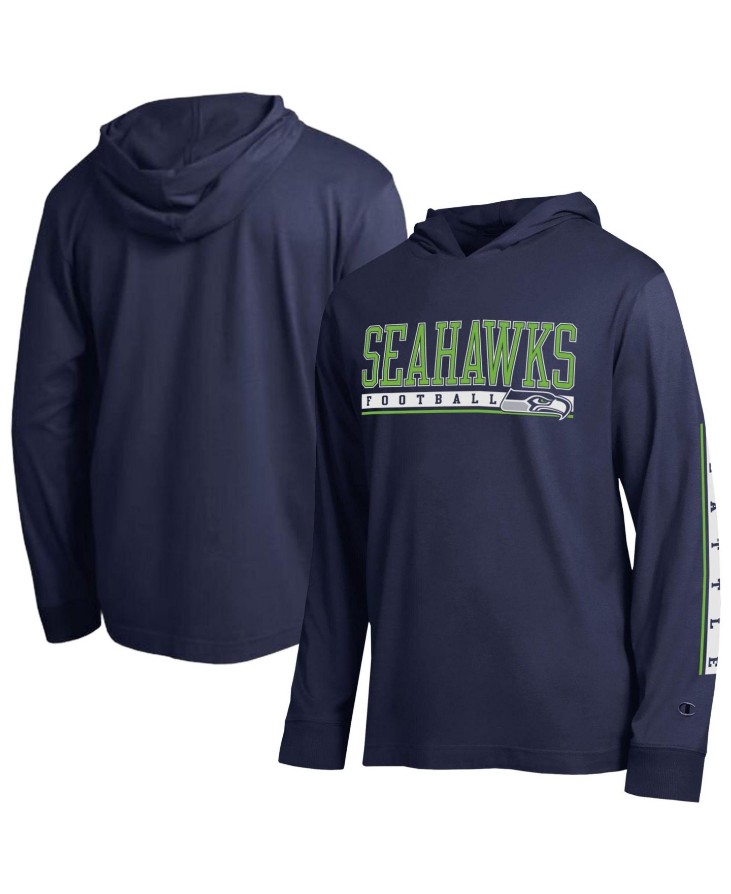 Мужская футболка Champion College Navy Seattle Seahawks All Star Hooded — фото 1