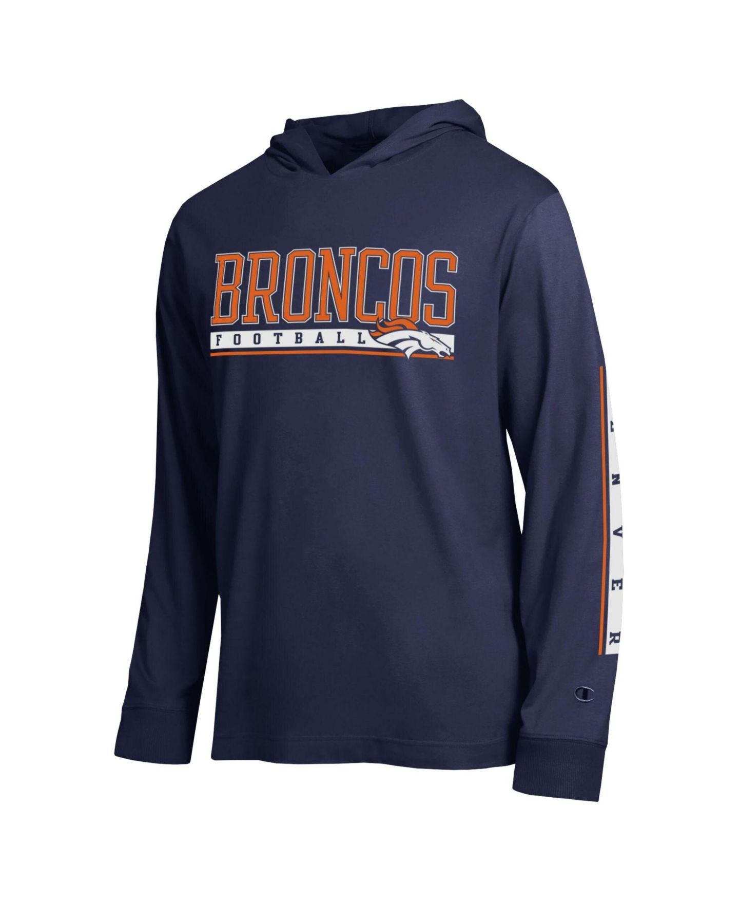 Мужская футболка Champion Navy Denver Broncos All Star Hooded — фото 3