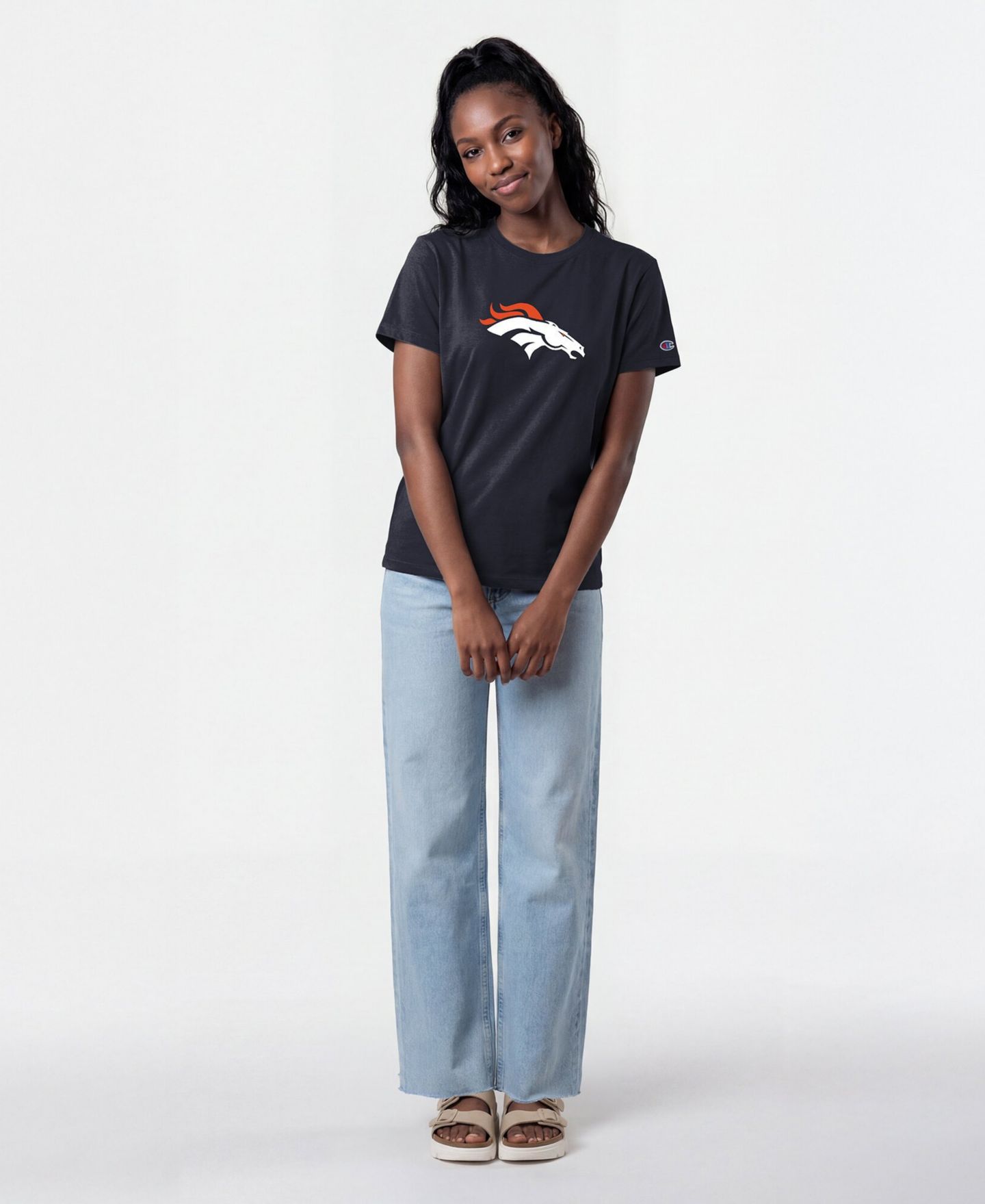 Женская футболка Champion Denver Broncos Cotton-Blend Logo — фото 2