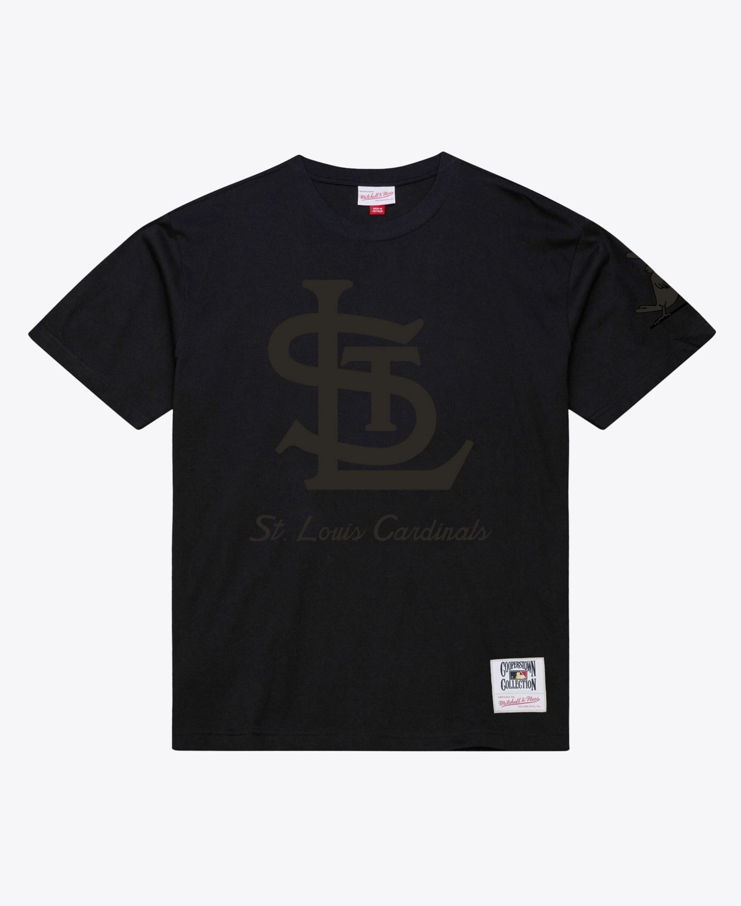 Мужская футболка Mitchell & Ness Men Black St. Louis Cardinals Cooperstown Collection Phantom — фото 1