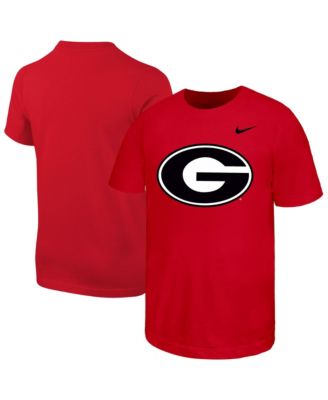 Big Boys and Girls Red Georgia Bulldogs Logo T-Shirt