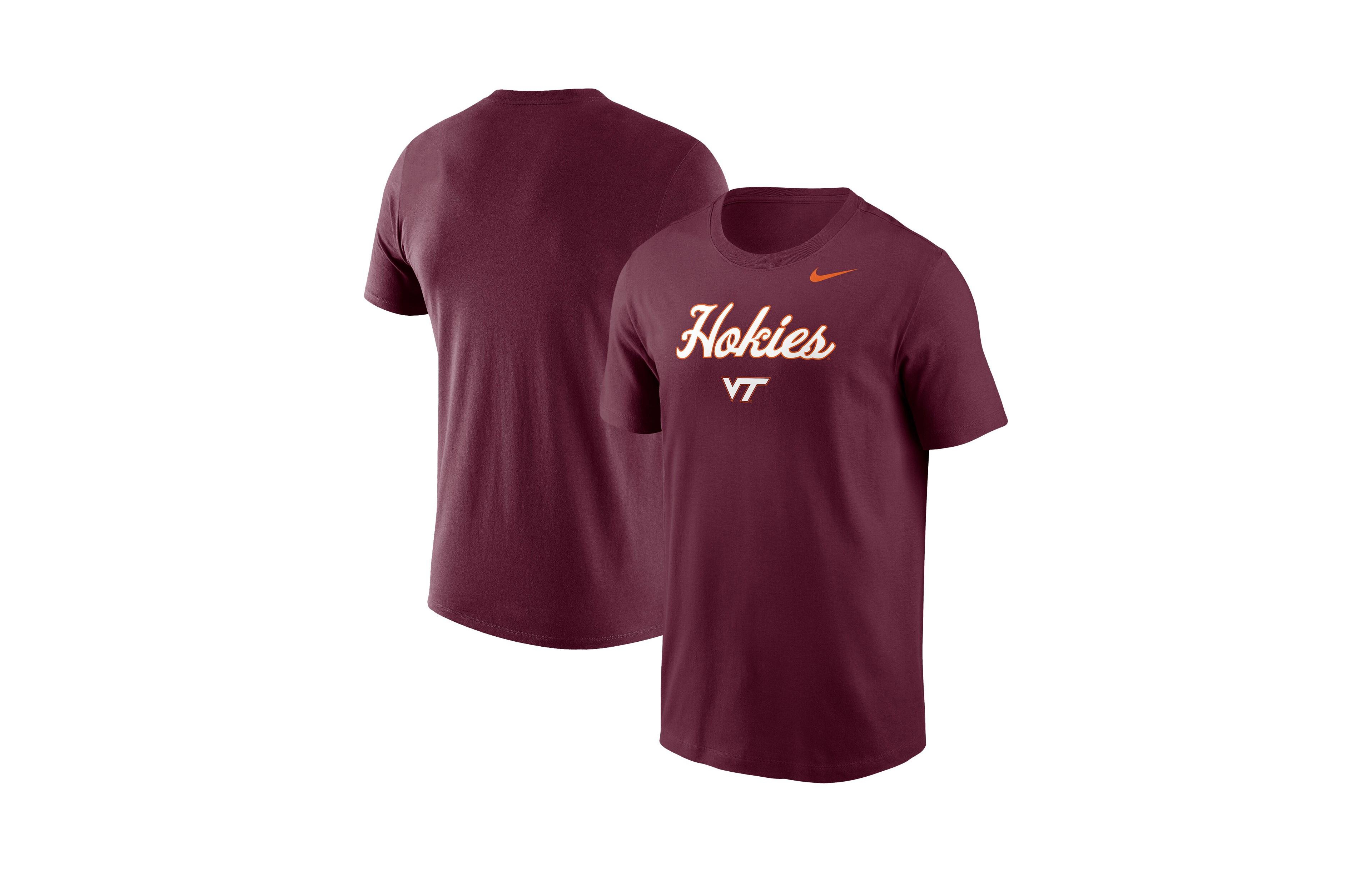 Nike Men's Virginia Tech Hokies Practice Athletic-Fit T-Shirt
