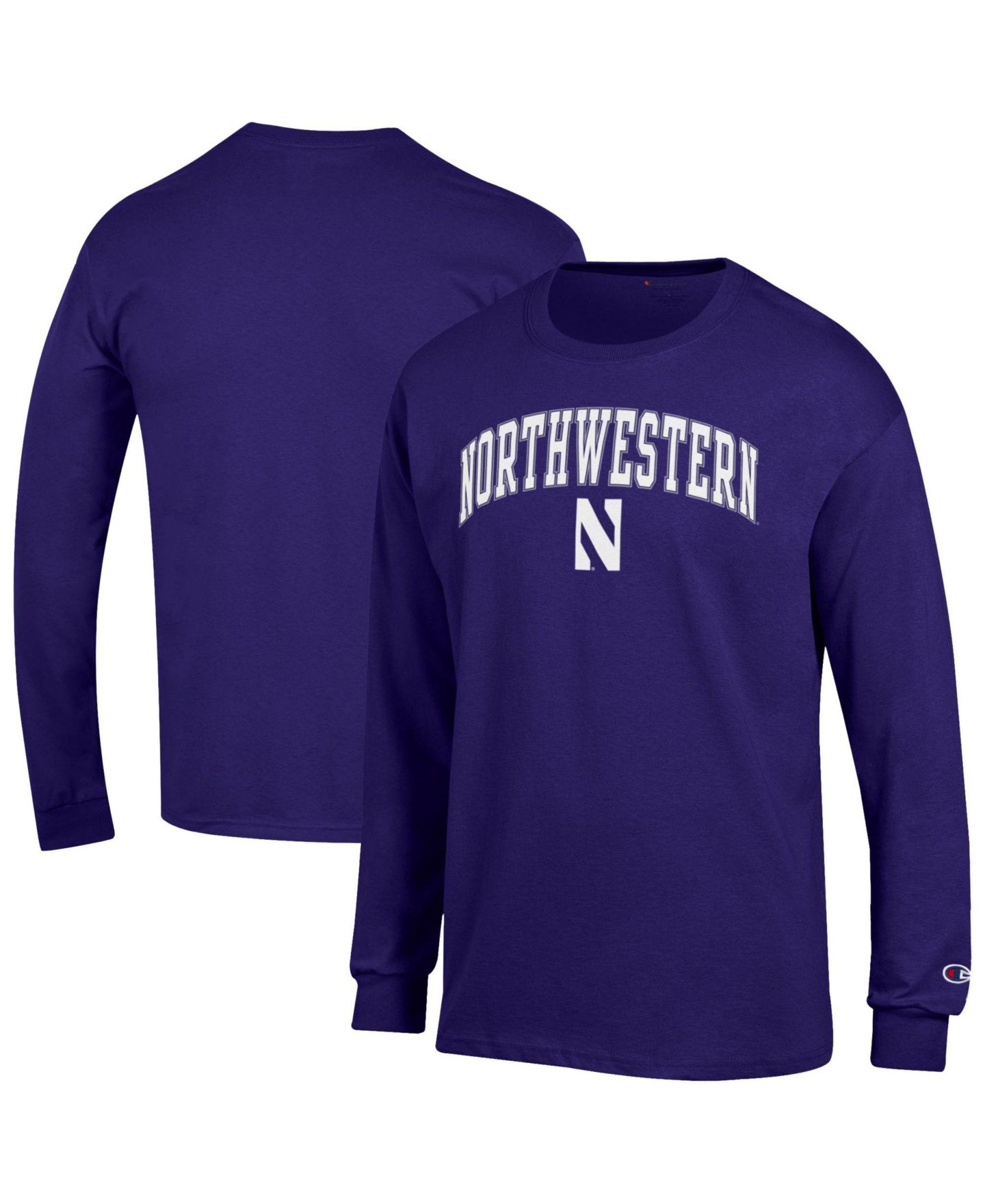 Мужская футболка Champion Northwestern Wildcats Long-Sleeve Crewneck — фото 1