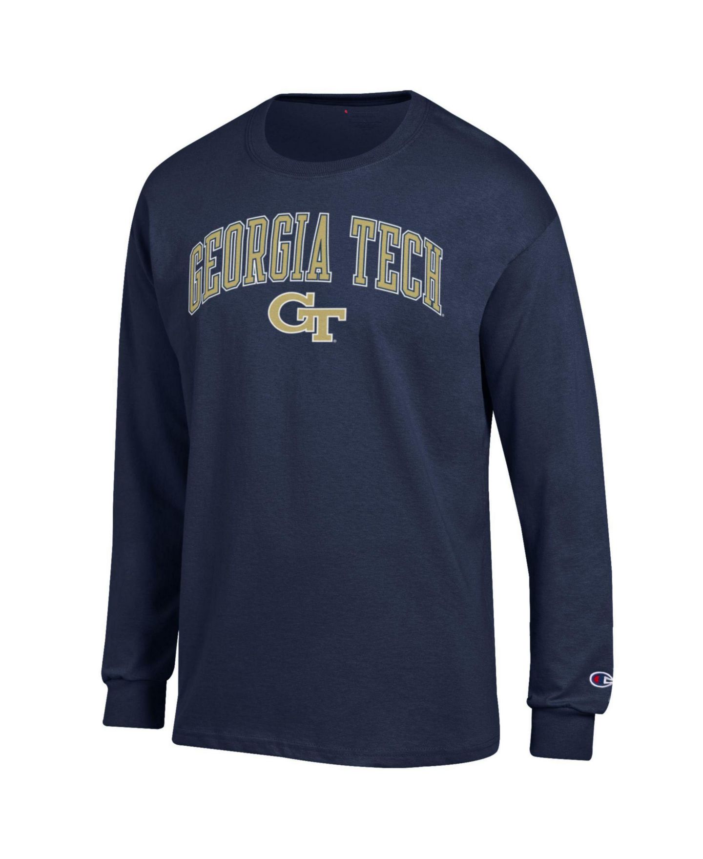 Мужские футболки Champion Georgia Tech Yellow Jackets Long-Sleeve Crewneck — фото 3