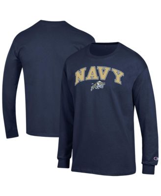 Men's&nbsp;Navy Midshipmen Arch Over Logo Long Sleeve T-Shirt