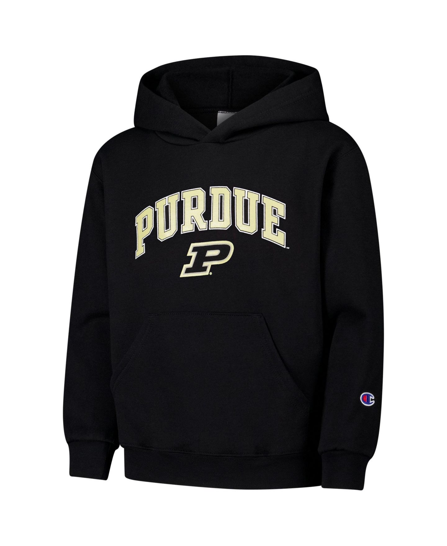 Детское худи Champion Black Purdue Boilermakers Campus Pullover — фото 3