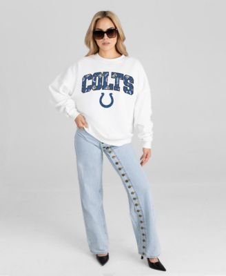 Women's Indianapolis Colts Sweet Play Oversized Drop-Shoulder Sweatshirt
