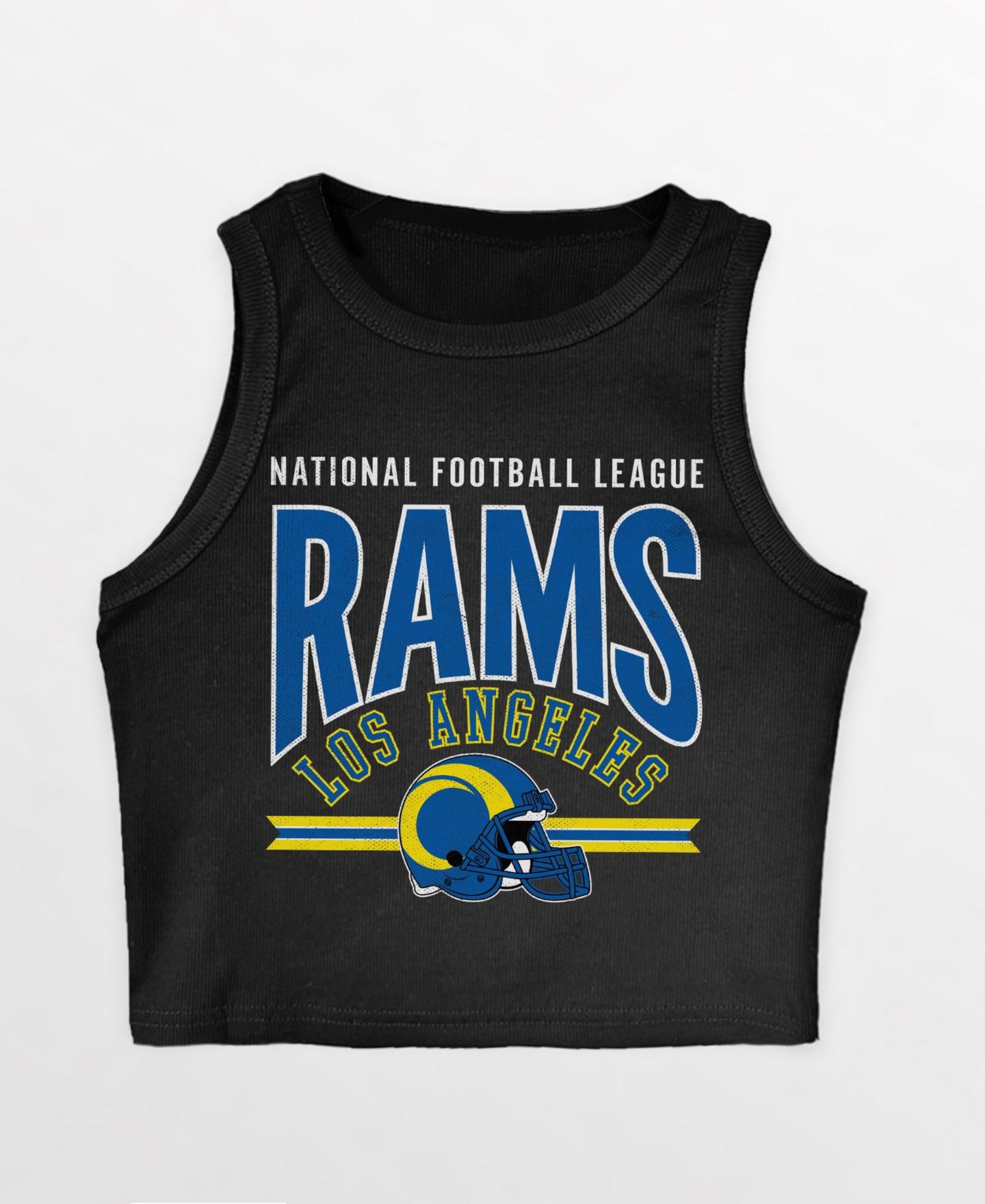 Женский топ Gameday Couture Los Angeles Rams Mic Drop Essential Slim-Fit Ribbed Crop — фото 2