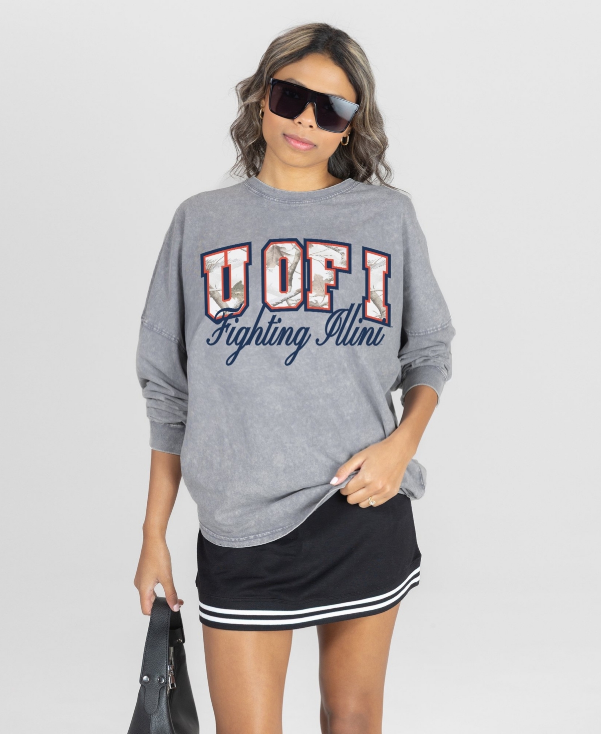 Gameday Couture Women's Illinois Fighting Illini Oversized Dropped-Shoulder Long Sleeve T-Shirt