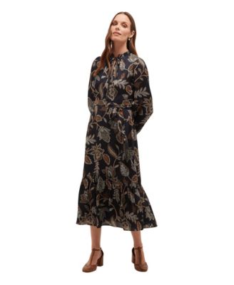 Women's Elsie Wool Blend Belted Shift Dress