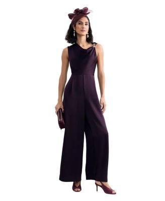 Women's Avril Asymmetric Neck Wide-Leg Jumpsuit