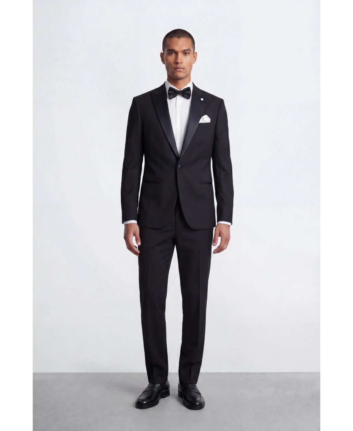 Мужские брюки Twisted Tailor Kingdon Slim Fit Flat Front Suit, цвет: Чёрный — фото 4