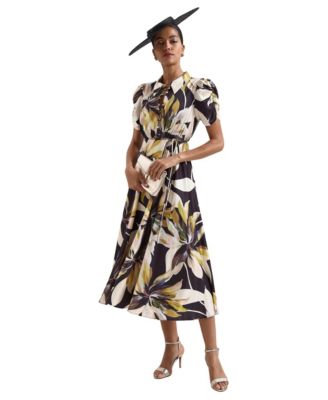 Women's Bella Puff Sleeve Printed Shirt Dress