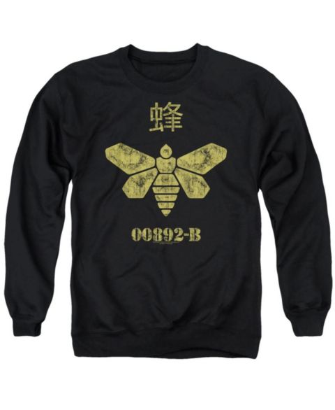 Мужская толстовка Breaking Bad Methylamine Barrel Bee Graphic Long-Sleeve Crewneck, цвет: Чёрный