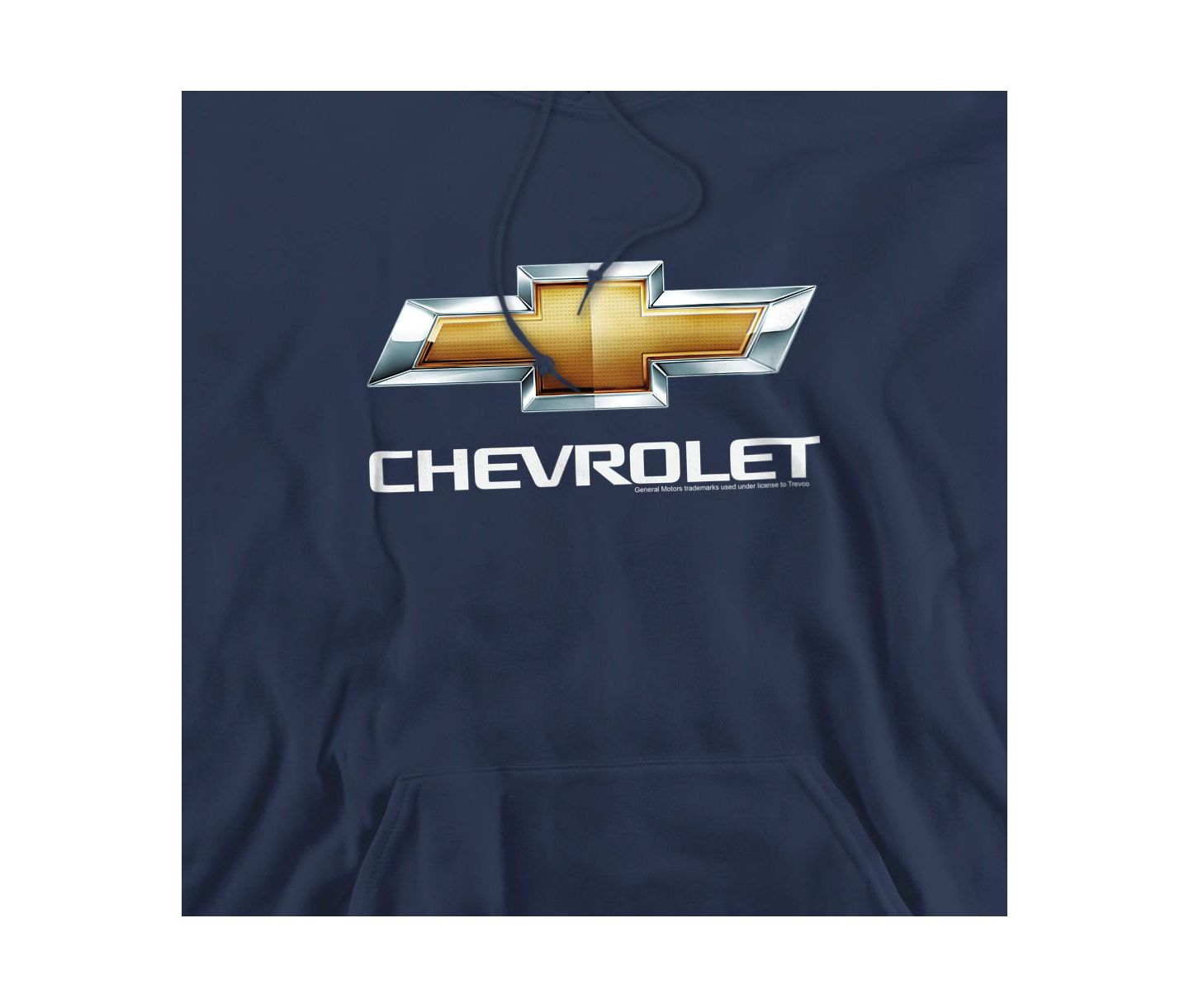 Мужское худи Corvette Chevrolet Chevy Bowtie Stacked Pull-Over, цвет: Тёмно-синий — фото 2