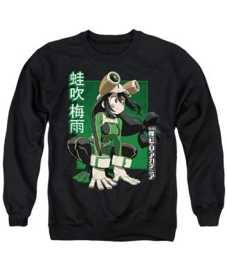 Men's Tsuyu Asui Heroic Pose Graphic Long-Sleeve Crewneck Sweatshirt