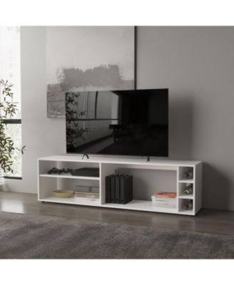 Mayo TVStand for 70" Screen with Open Storage and Melamine Finish