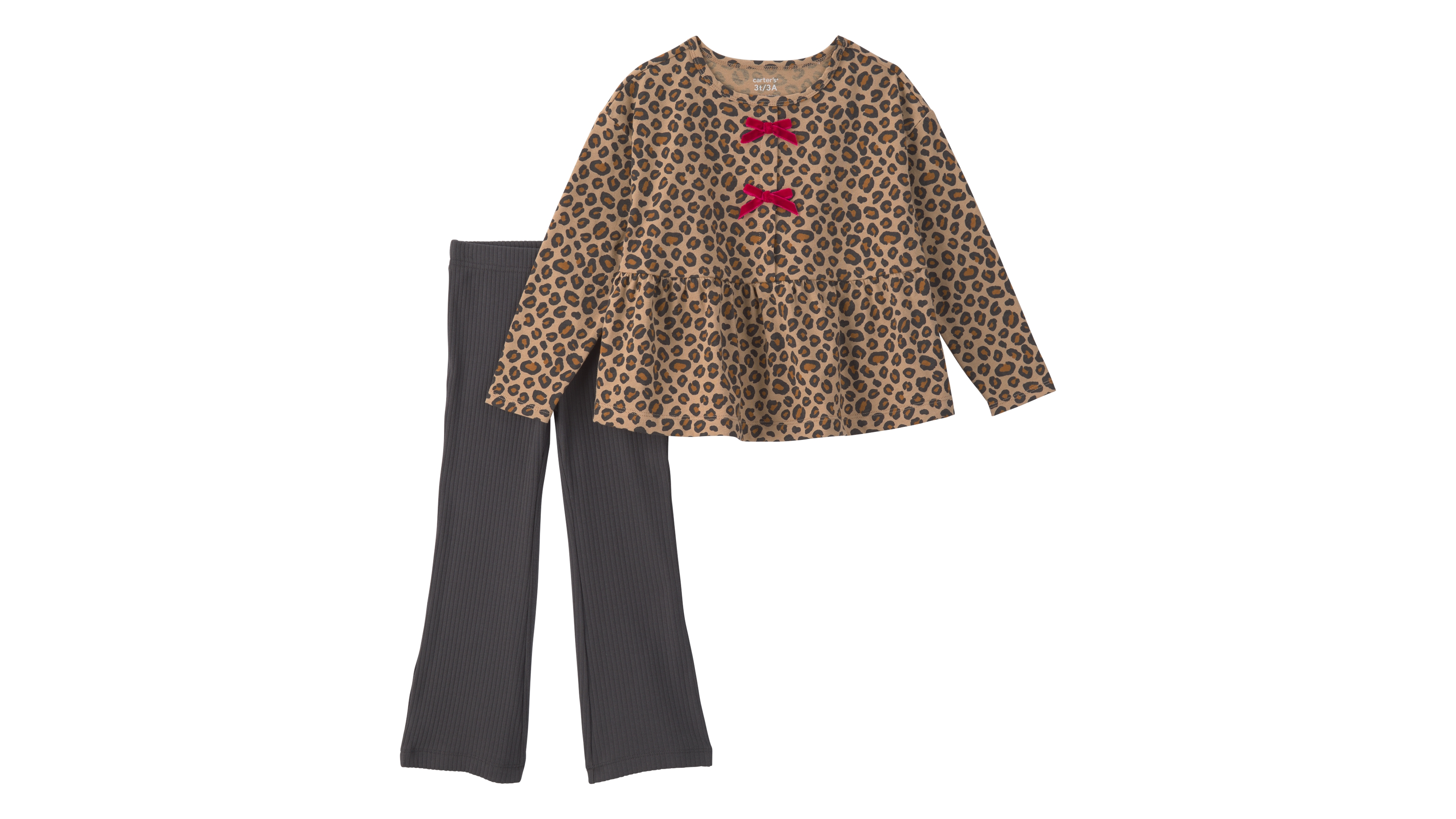 Carter's Baby Girls' Leopard Top and Pants, 2-Piece Set