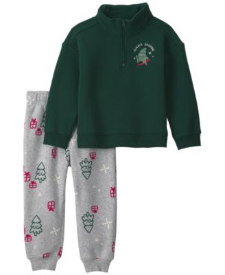 Baby Boys' Christmas Fleece Top and Pants, 2-Piece Set