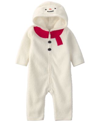 Baby Boys' and Baby Girls' Snowman Fleece Jumpsuit