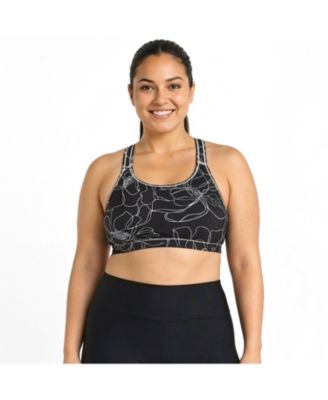 Plus Size Racerback Swim Bra with Removable Cups