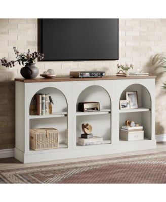 63-Inch Arched TV Stand | Farmhouse Entertainment Center
