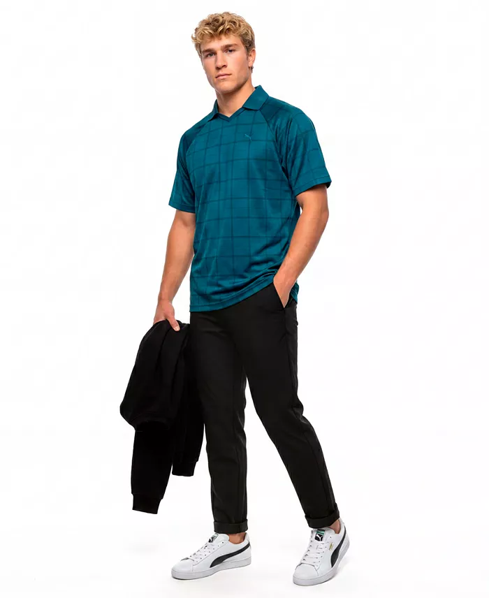 Men's Elevated Tartan Regular-Fit Polo Shirt - thumbnail 2