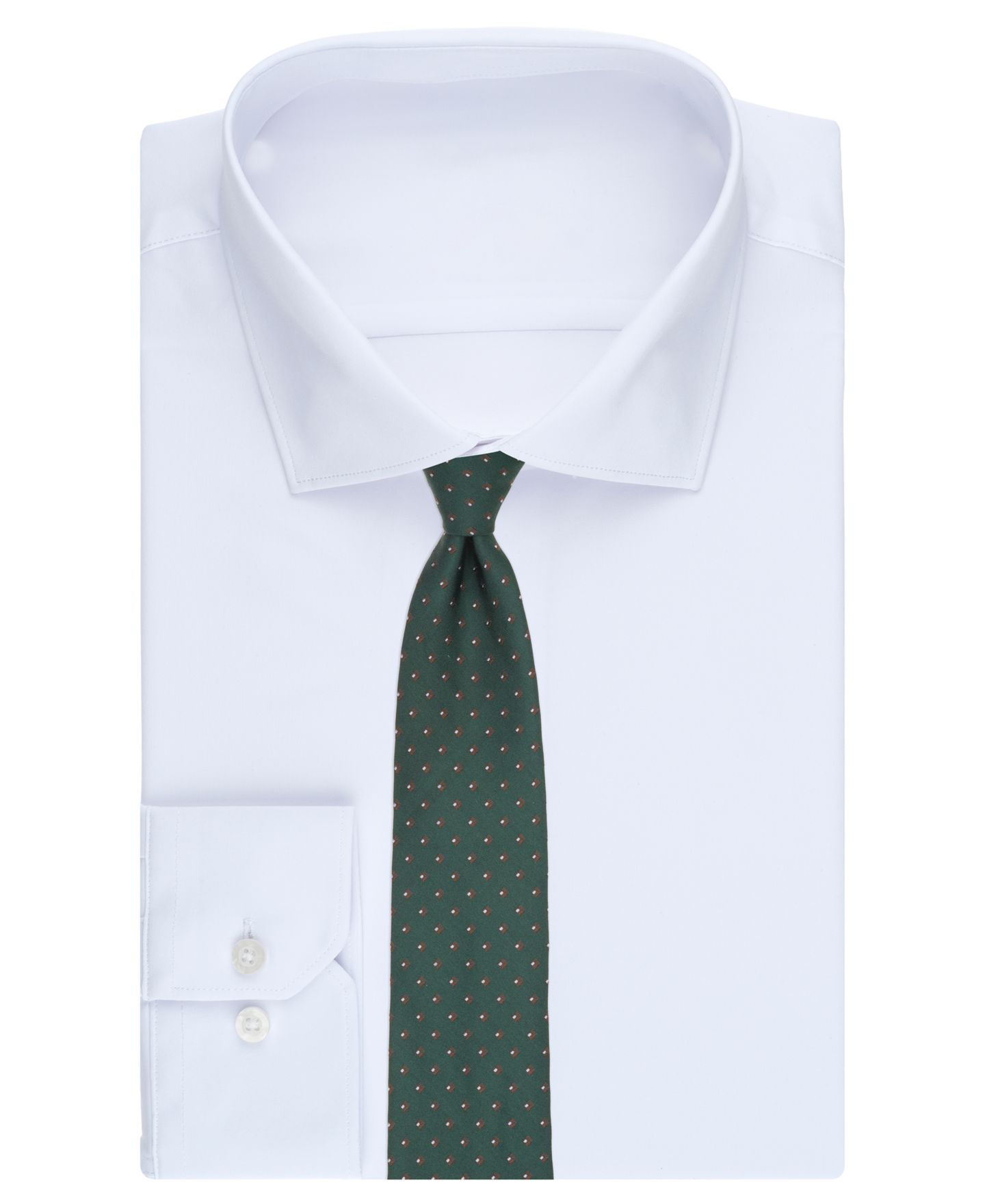 Мужские галстуки Michael Kors Ketton Print Slim Tie, цвет: Оливковый — фото 3