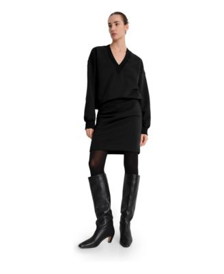 Women's Mira Long-Sleeve V-Neck Midi Dress