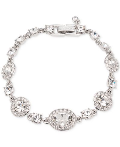 Givenchy Faceted Stone and Crystal Pavé Link Bracelet