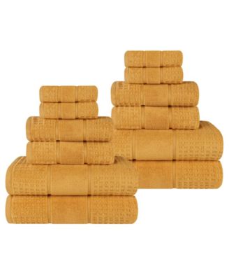 Napa Zero Twist Waffle Honeycomb Plush Soft Absorbent 12-Piece Towel Set