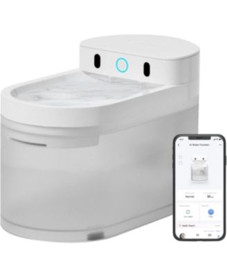 W03 Wireless Cat Water Fountain, 2300ml, 5000mAh Battery, App Control, Fine Filter and Low Noise 30dB