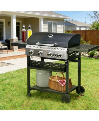 Outdoor burner, portable barbecue grill, barbecue grill